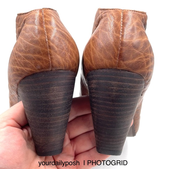 MaxStudio brown leather cone heel Biopic Mary Jane pumps US 8M - Picture 5 of 11